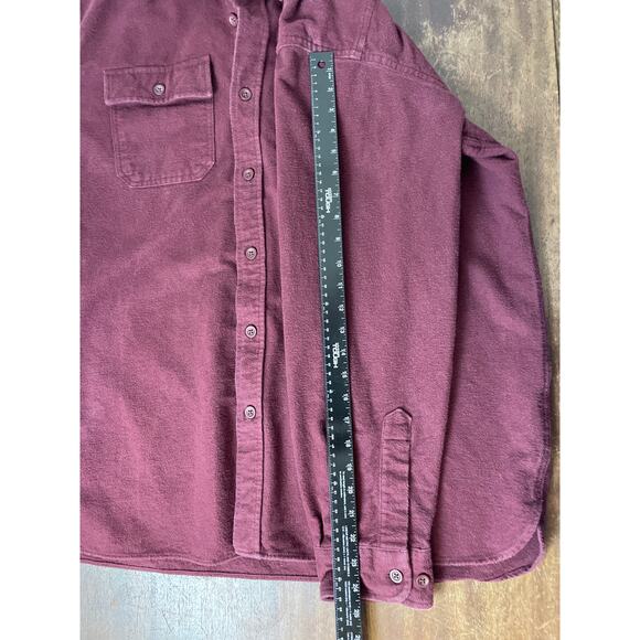 VTG L.L. Bean Men's Chamois Thick Flannel Shirt Size XL Work Outdoor Wear Fish - Picture 10 of 10